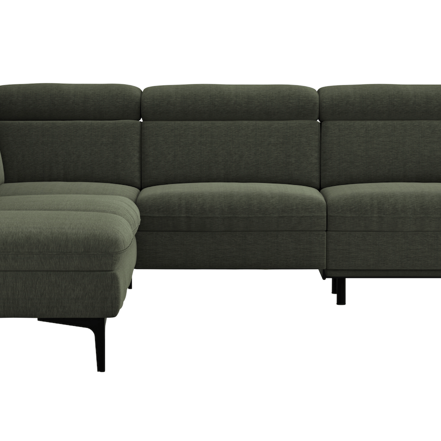 Ecksofa Felipa - Ecke links mit 2,5-Sitzer inkl. Armlehne verstellbar und Rückenlehne/ von global Family