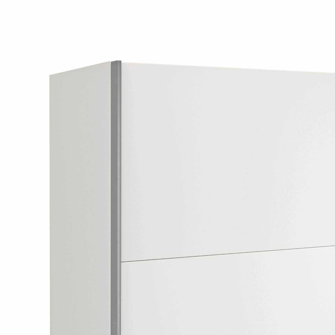 Schwebetürenschrank Viana - B ca. 212 cm, Lack, Weiß