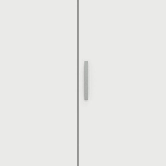 Drehtürenschrank Viana - B. ca. 101 cm, Lack, Weiß