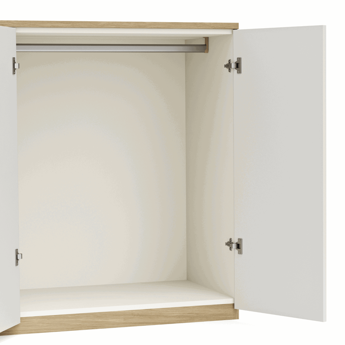 Kommode Viana - Balkeneiche furniert, Weiß von Global Family