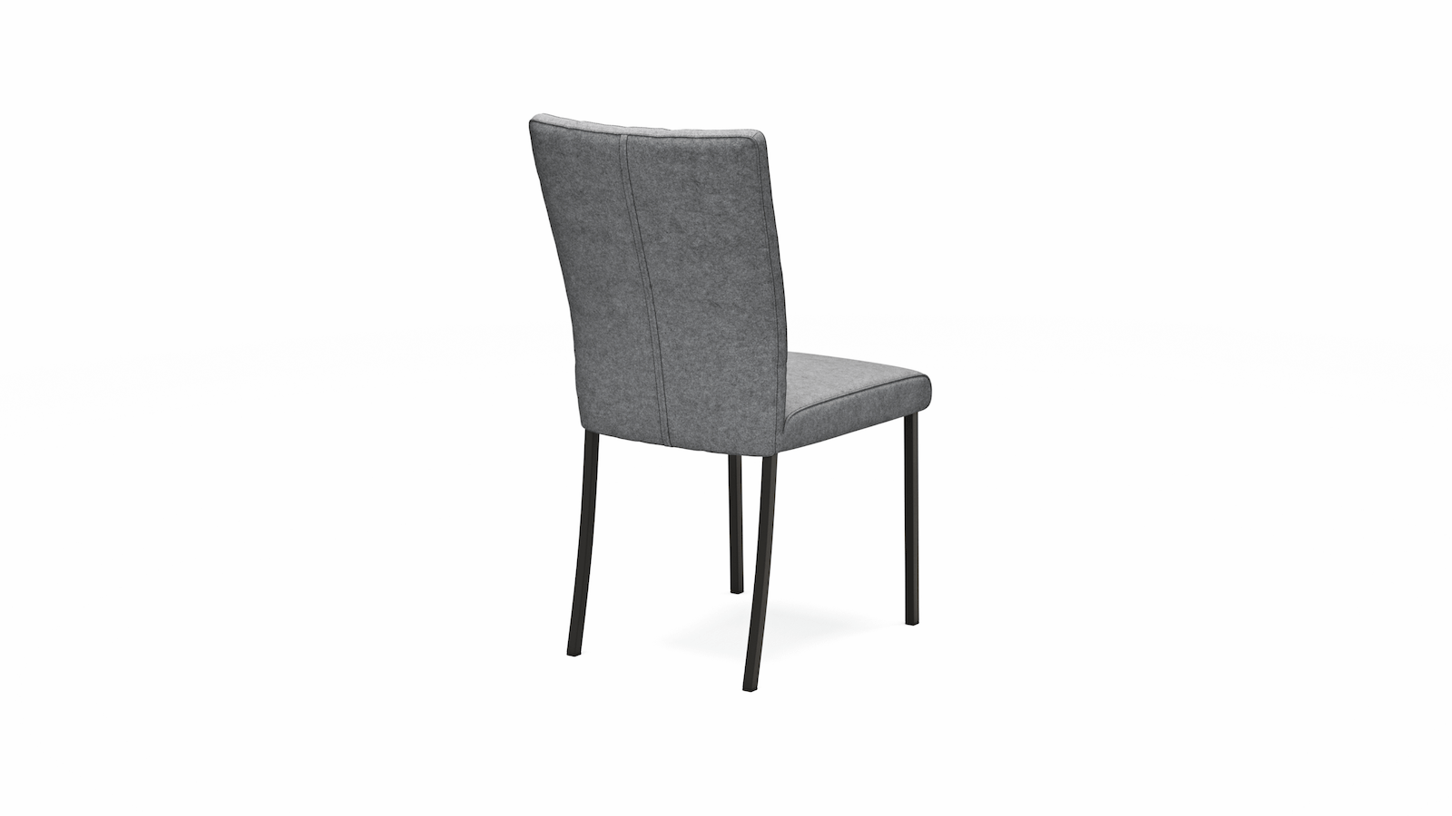 Hellgrauer Stuhl 4110 mit Metallgestell in Schwarz von Natura Home - Home  Company Möbel