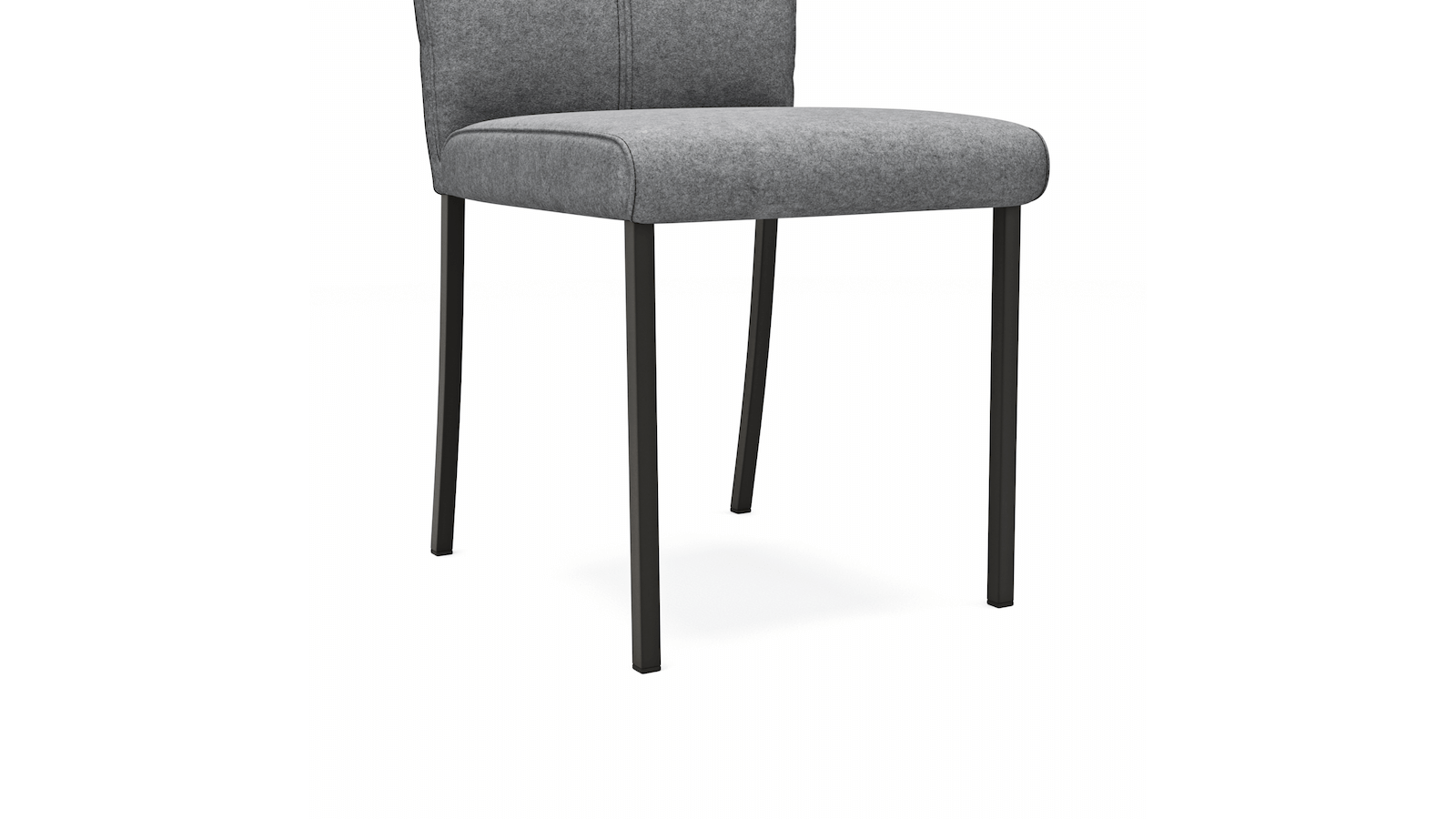 Hellgrauer Stuhl 4110 in Home Schwarz Möbel mit Metallgestell Natura von - Company Home