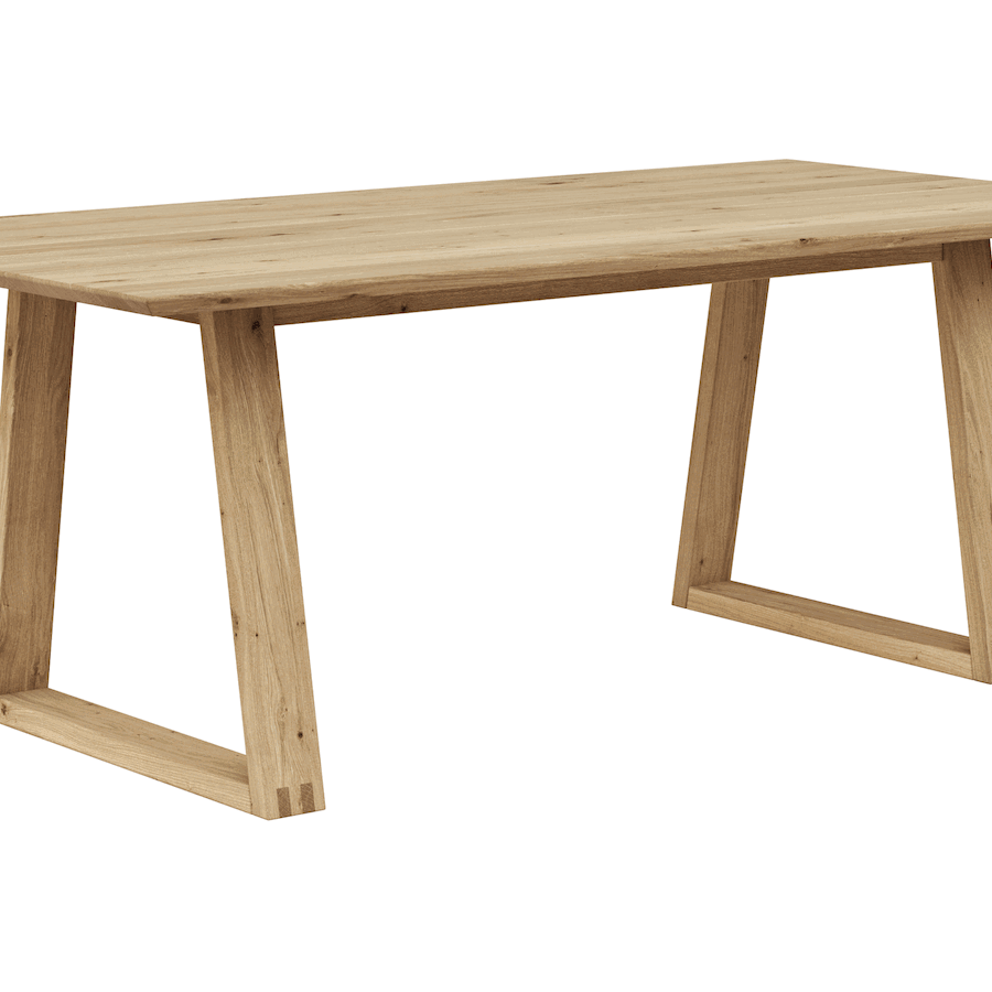 Esstisch Belfast - vereschiedene Größen, Eiche massiv, Legno, Trapezgestell von natura Home