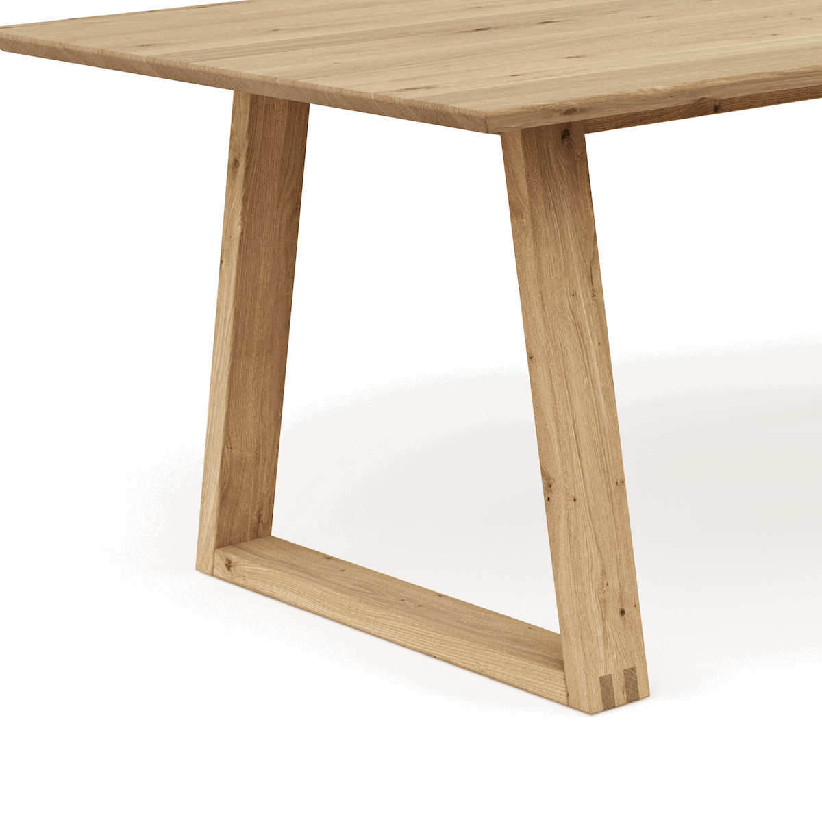 Esstisch Belfast - vereschiedene Größen, Eiche massiv, Legno, Trapezgestell von natura Home
