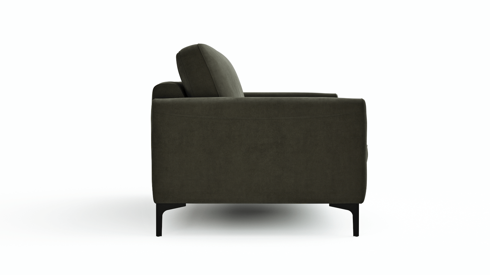 Sofa Oviedo - 3-Sitzer, Stoff, Braungrün