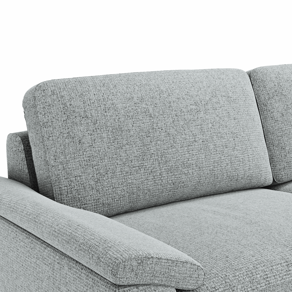 Sofa Oviedo - 3-Sitzer, Stoff, Hellgrau