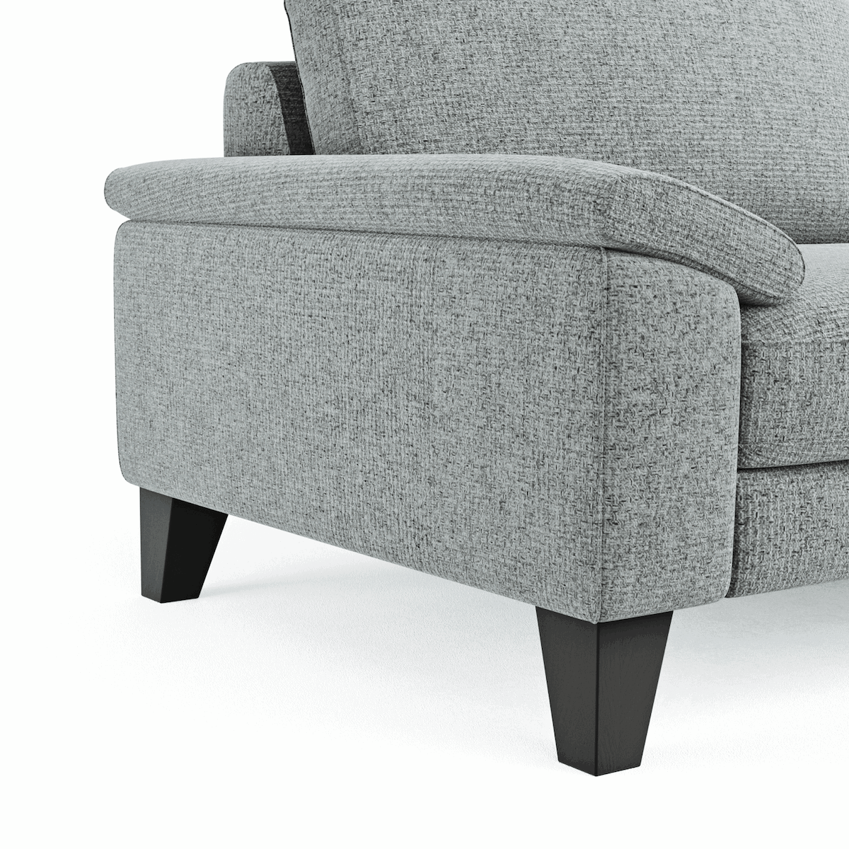 Sofa Oviedo - 3-Sitzer, Stoff, Hellgrau