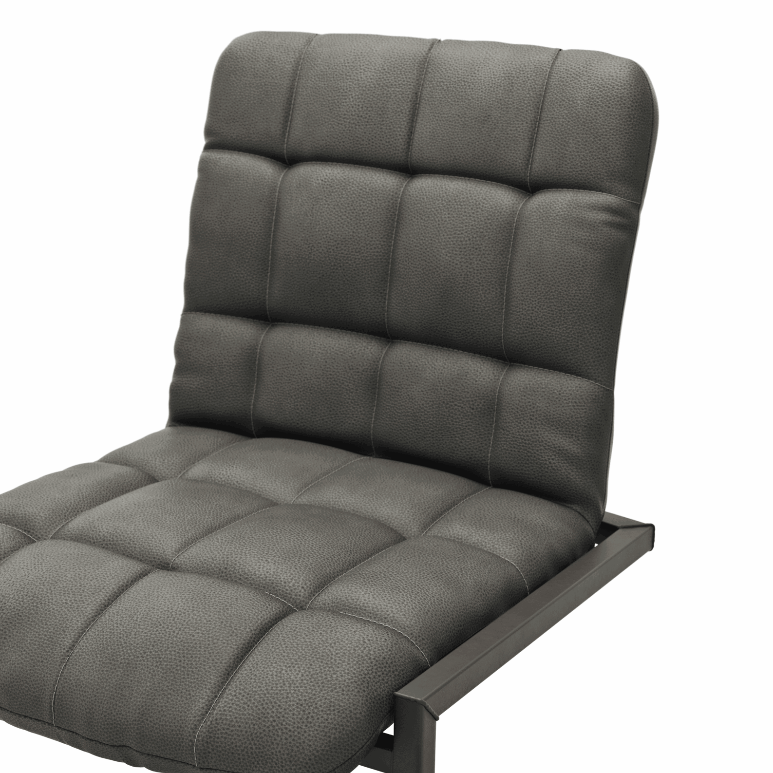 Freischwinger Cambridge - Leder, Anthrazit von Natura Home und Styles United mit Freischwinger Metallgestell