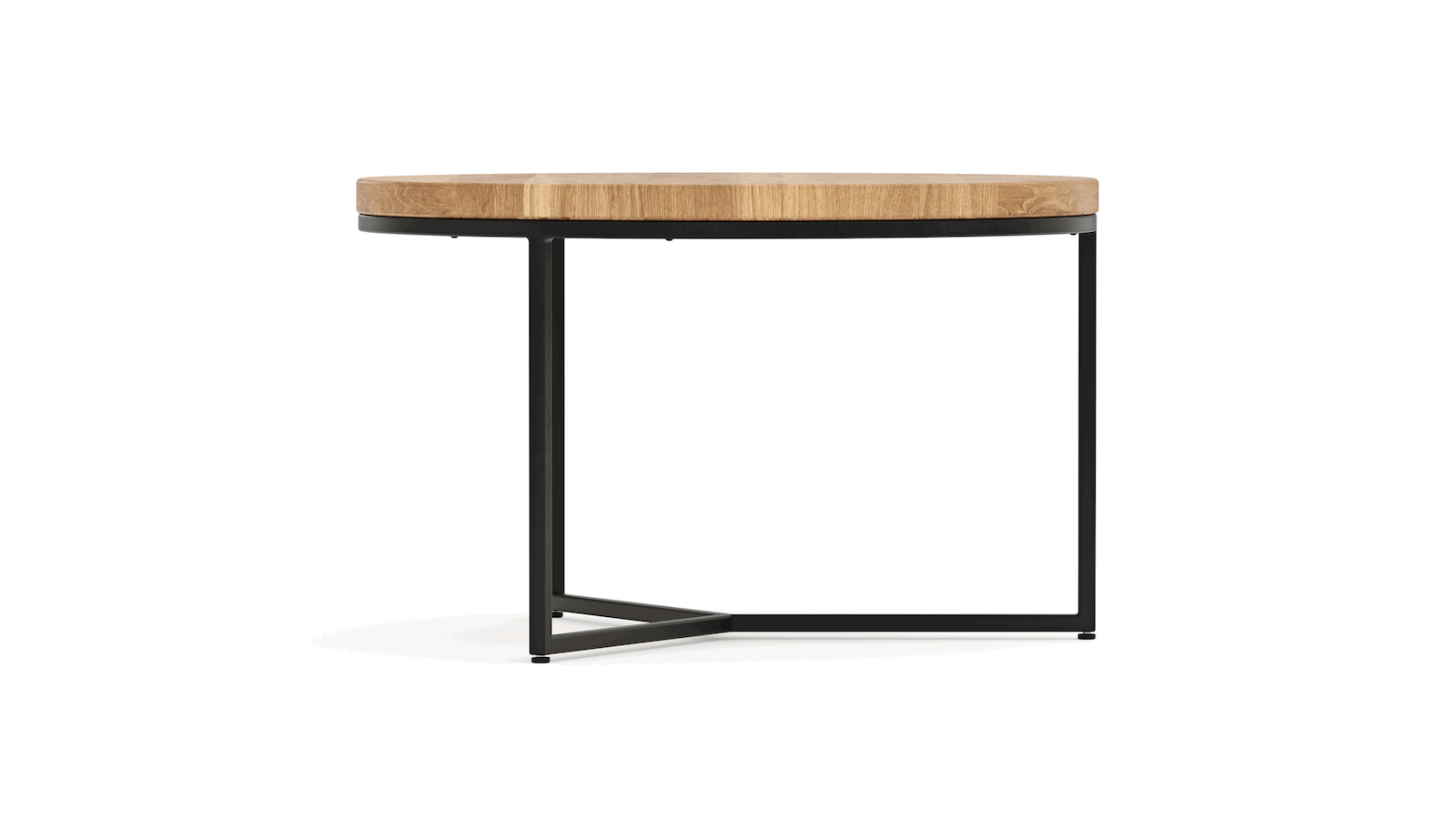 Couchtisch Farmingdale - LBH ca. 85x85x52 cm, Eiche massiv, natur geölt von Natura Home