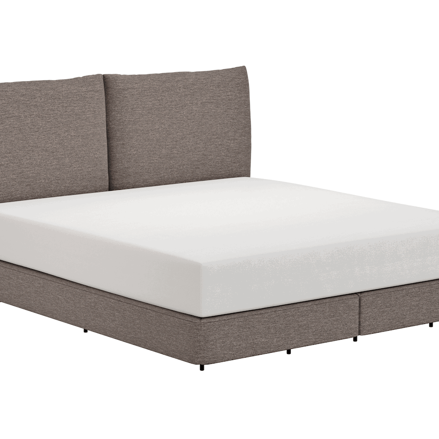 Boxspringbett Alpin - Liegefläche ca. 180x200 cm, Stoff, Anthrazit von Natura Home