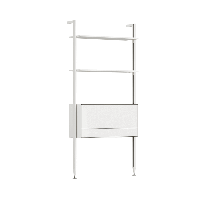 Regal Henri - BH ca. 97x210 cm, Weiß von Raum.Freunde