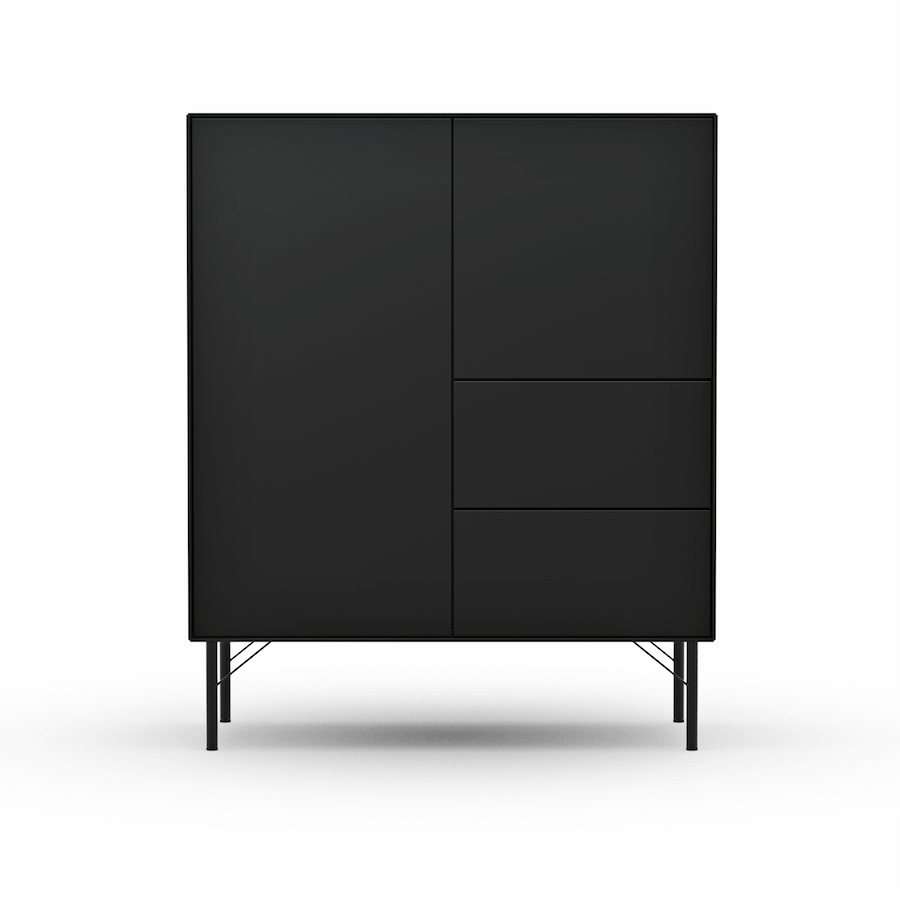 Highboard Henri - Lack, Schwarz von Raum.Freunde
