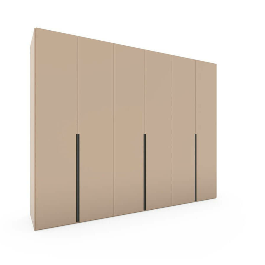 Drehtürenschrank Loretto - B ca. 280 cm, Lack matt, Sand