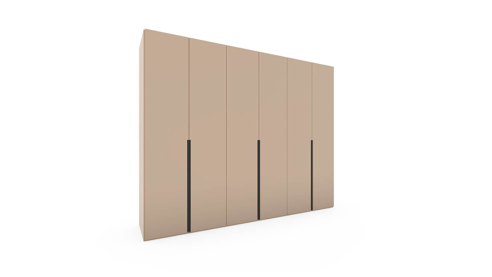 Drehtürenschrank Loretto - B ca. 280 cm, Lack matt, Sand