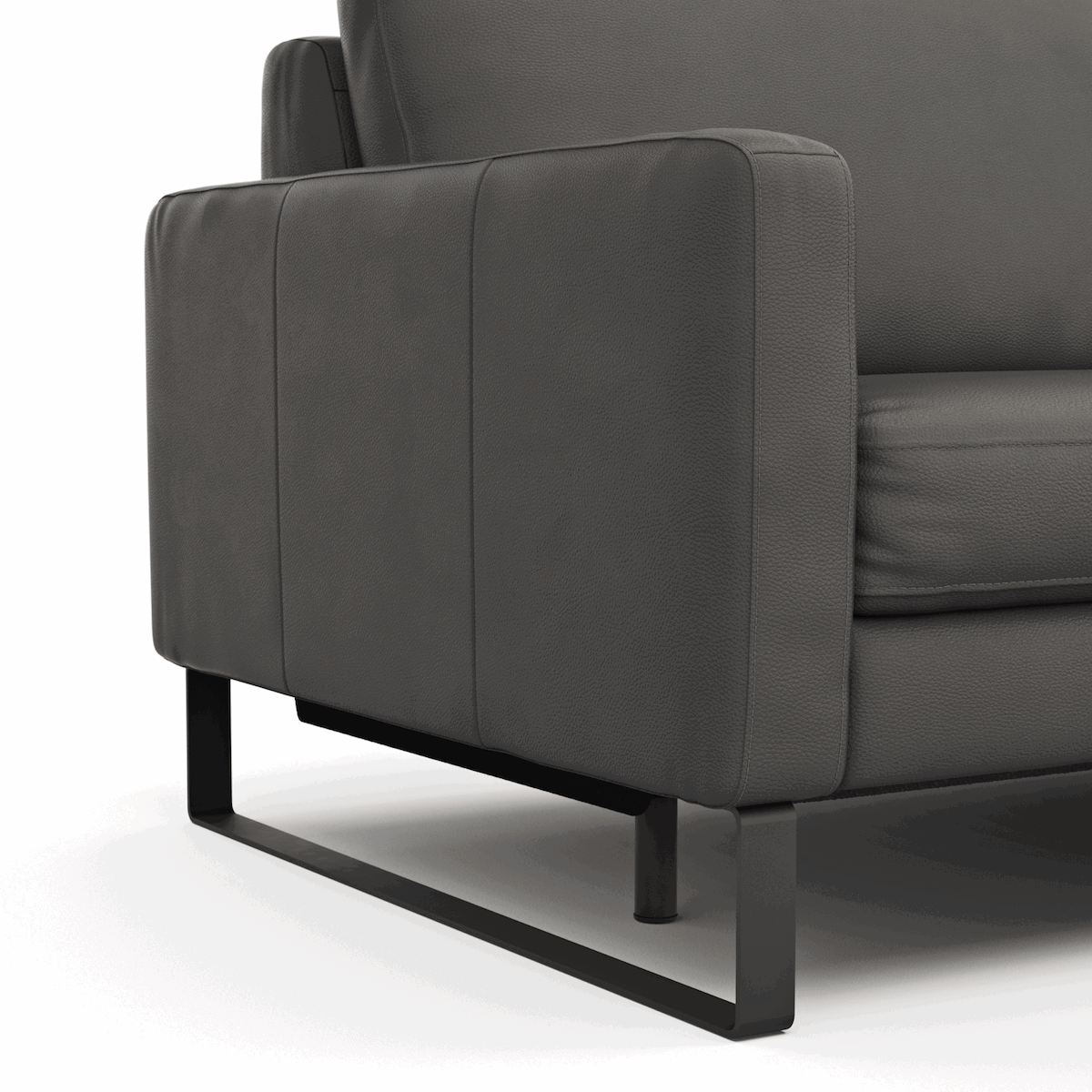 Sofa Enna - 3,5-Sitzer inklusive Relaxfunktion (motorisch), links und rechts, Leder, Anthrazit von Contur