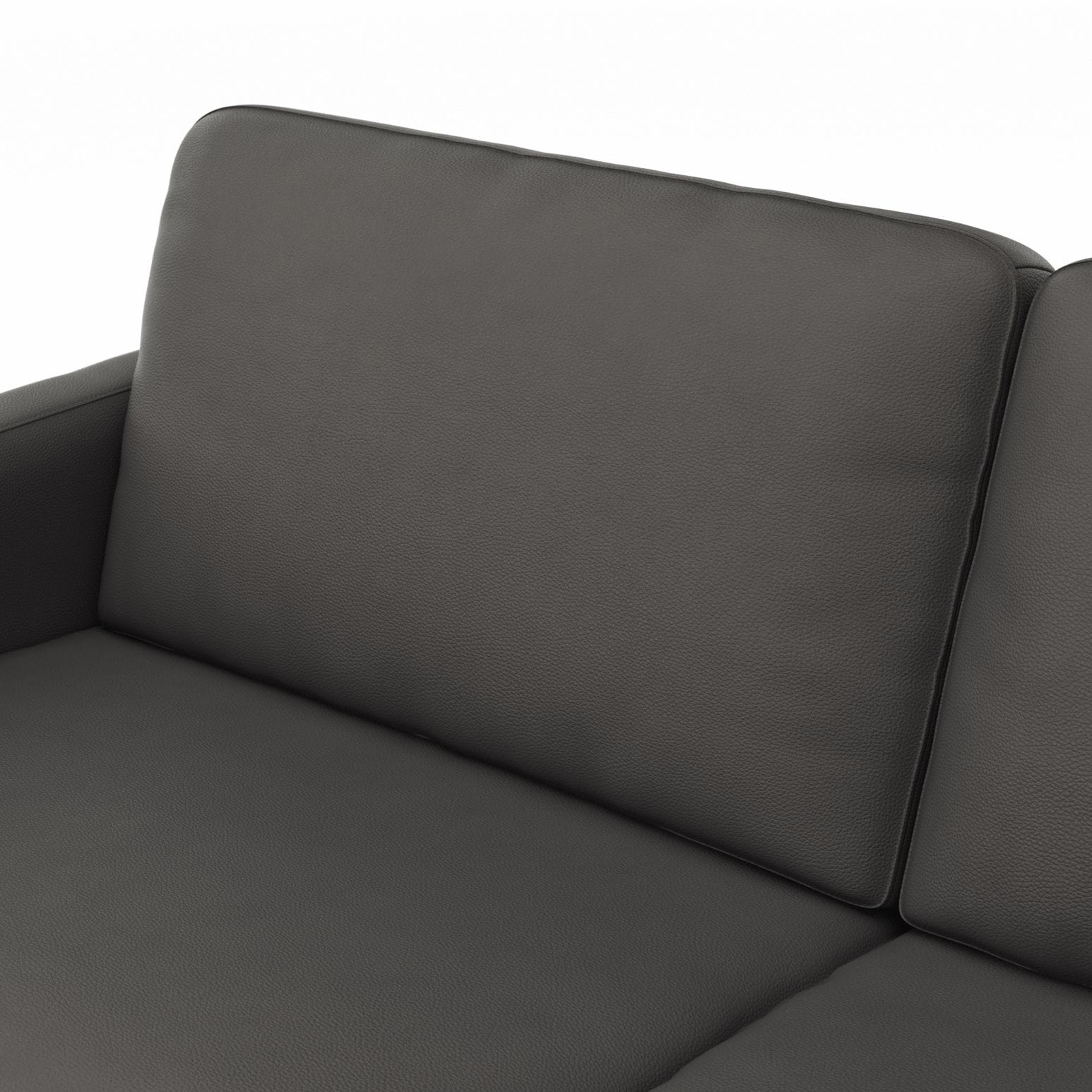 Sofa Enna - 3,5-Sitzer, Leder, Anthrazit von Contur