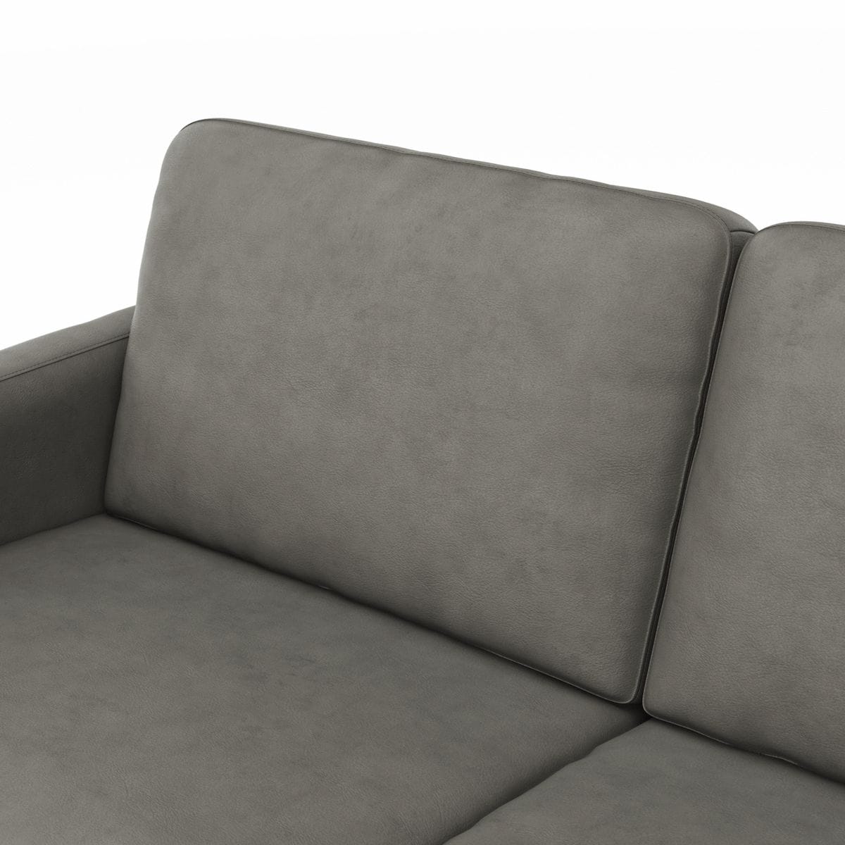Sofa Enna - 3-Sitzer, Leder, Grau von Contur