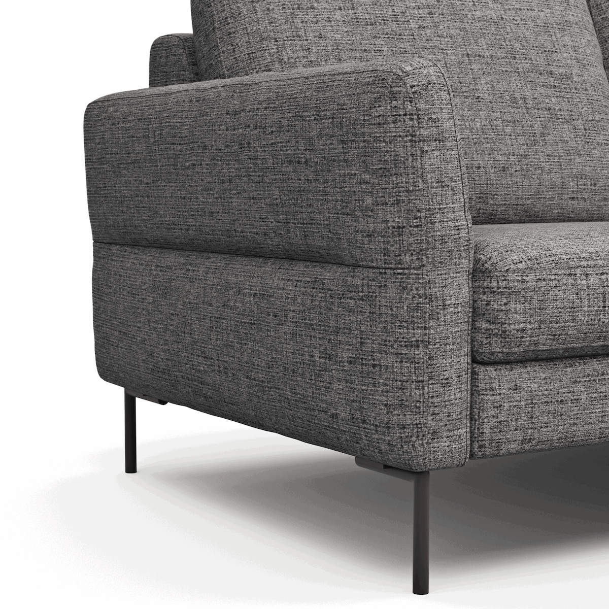Ecksofa Enna - 3-Sitzer, Ecke rechts, Sitzvorzug (motorisch), Stoff, Graphit von Contur