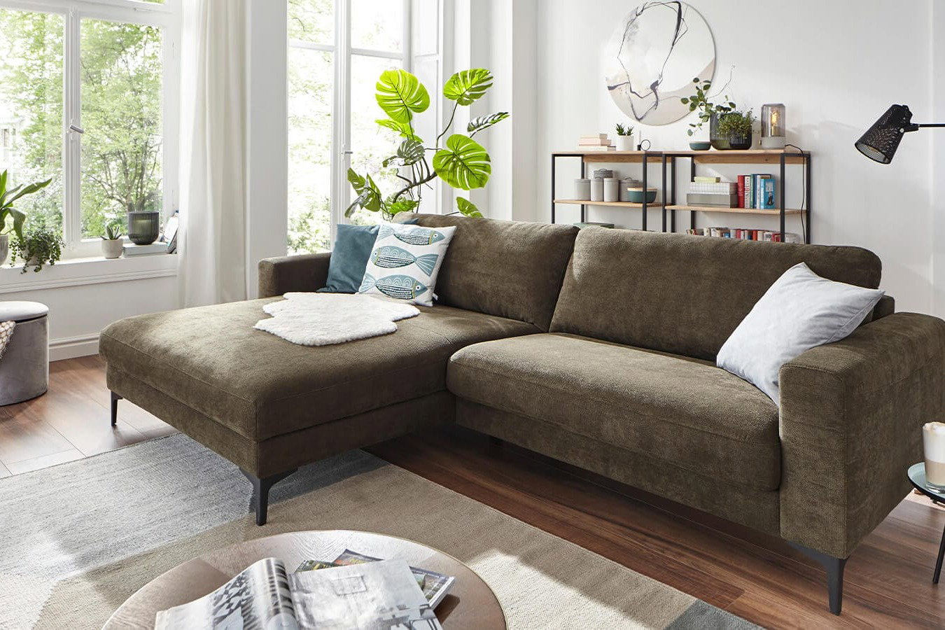 Grünes Sofa für den gemütlichen Look