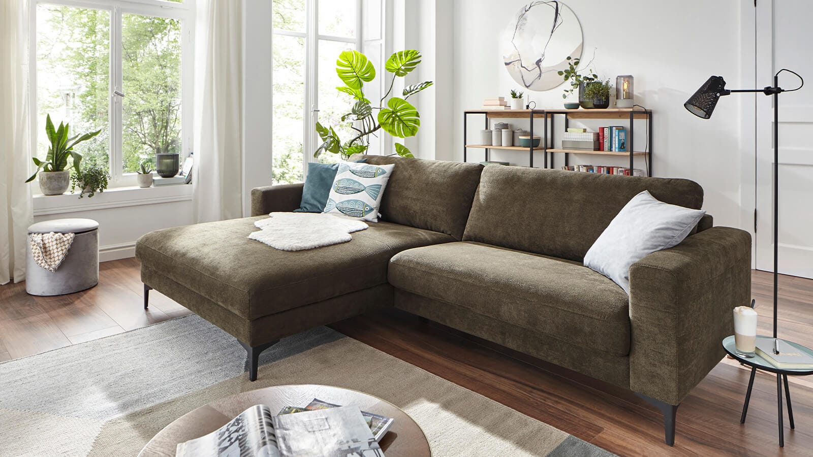 Grünes Sofa für den gemütlichen Look