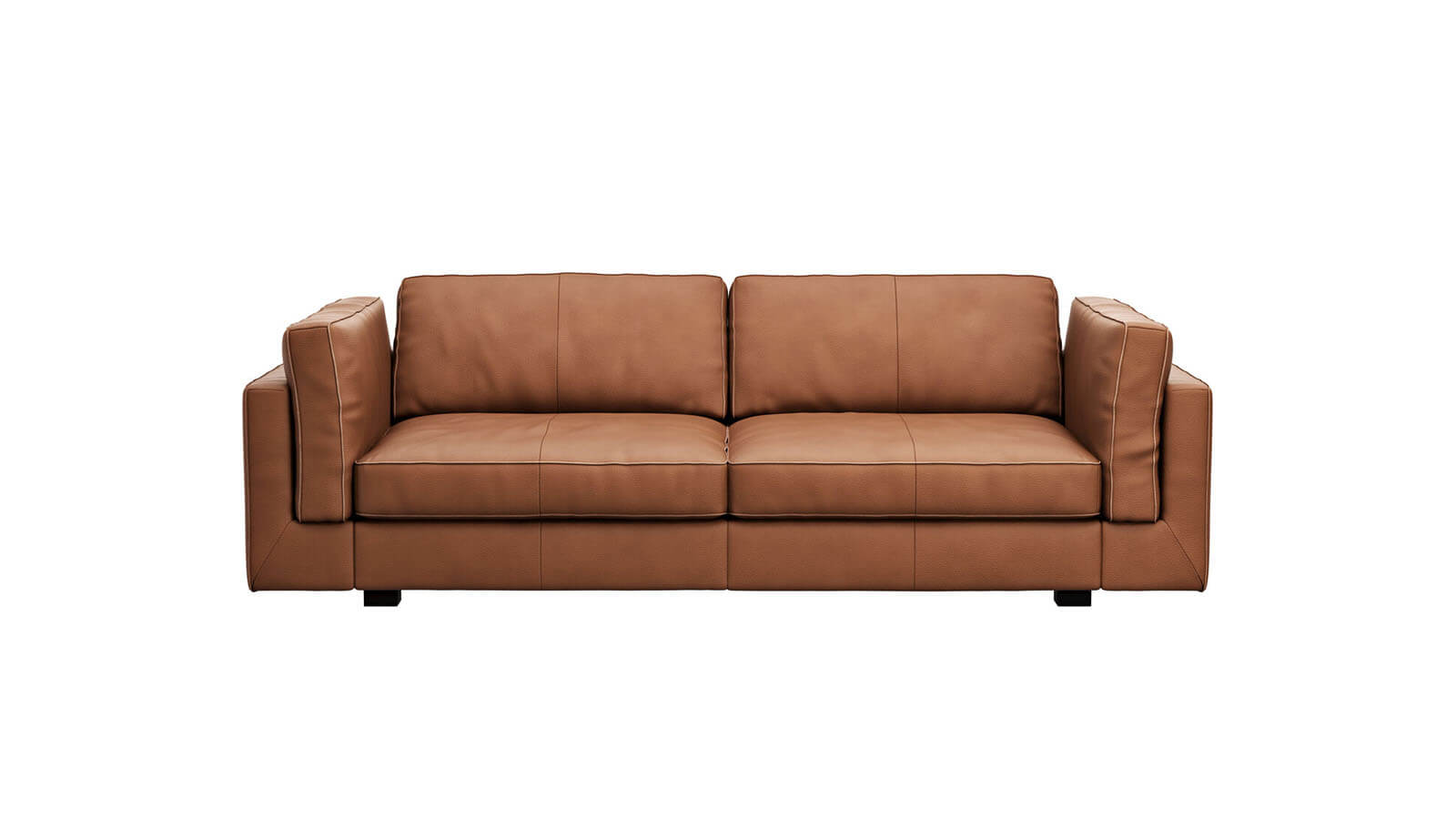 リネン IDEE SOFA Leather Premium Marron 在庫品】DIMANCHE SOFA (C3) Leather Premium Marron｜3人掛け｜IDEE