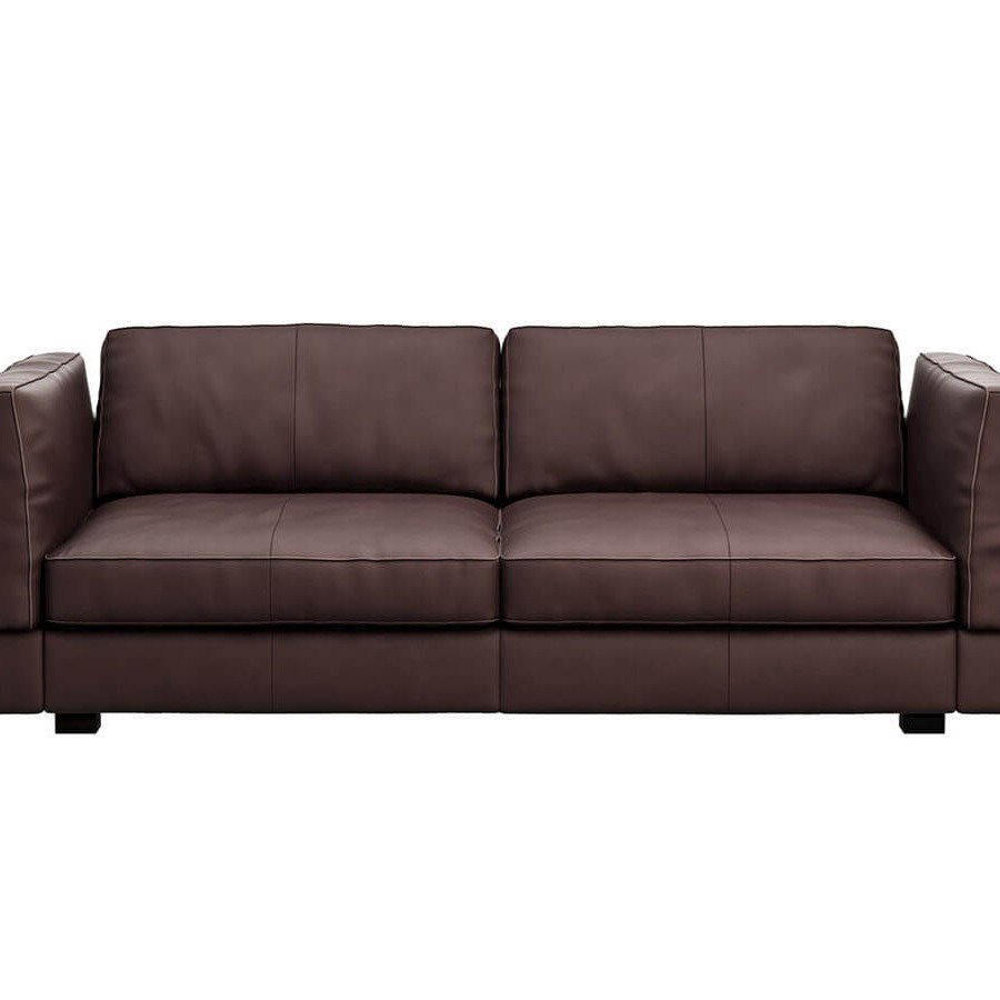 Sofa Aprino 3 XL in dunkelbraunem Leder von Contur Einrichten