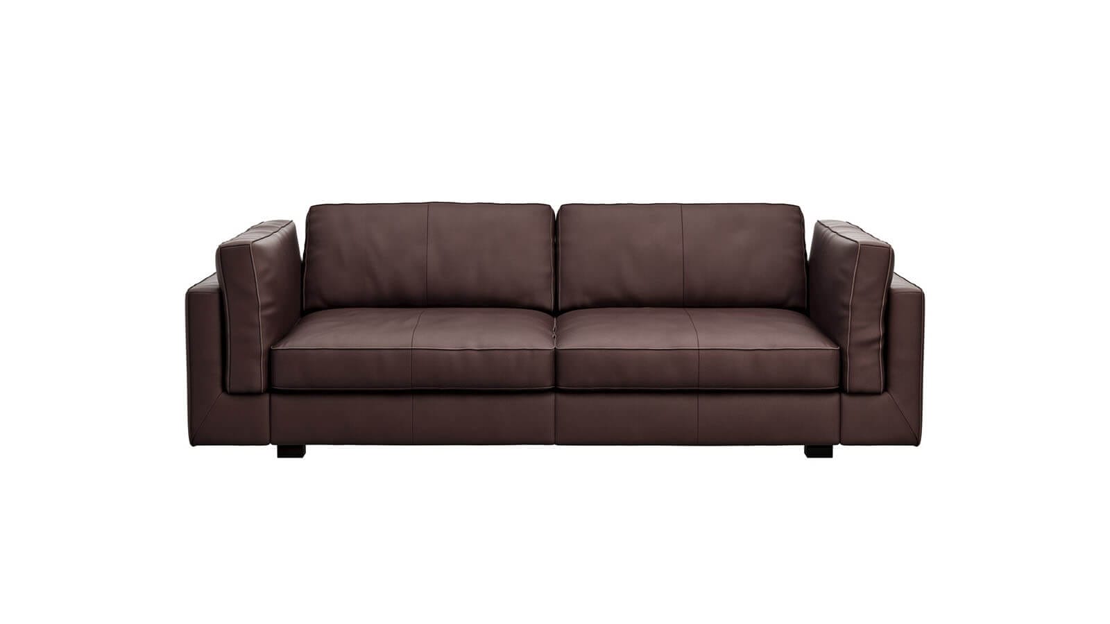 Sofa Aprino 3 XL in dunkelbraunem Leder von Contur Einrichten