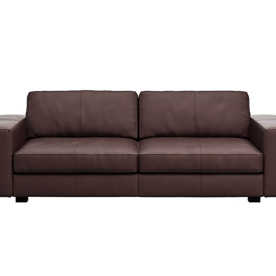 Sofa Aprino 1 in dunkelbraunem Leder von Contur Einrichten