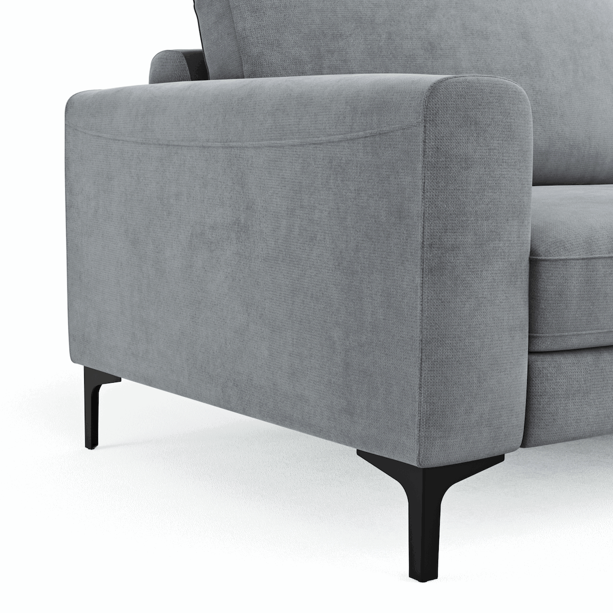 Sofa Oviedo - 3-Sitzer, Stoff, Grau von Global Family