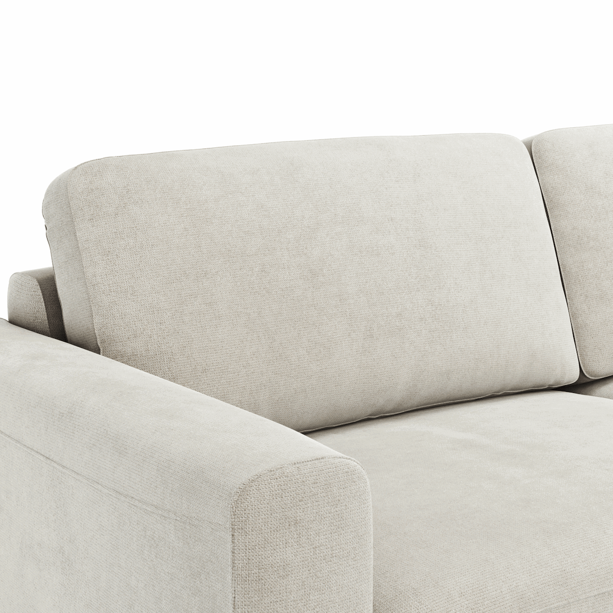 Sofa Oviedo - 3-Sitzer, Stoff, Natur von Global Family