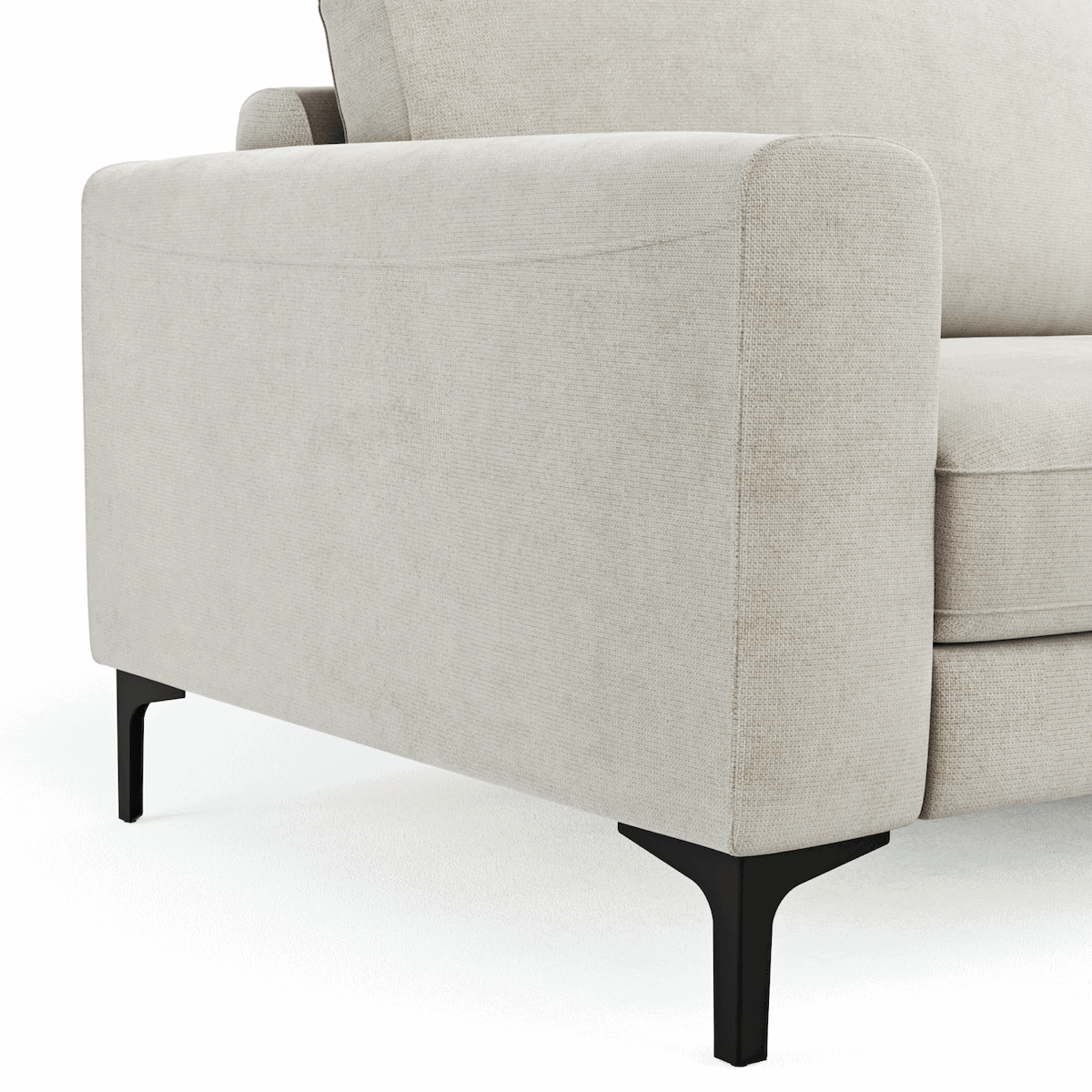 Sofa Oviedo - 3-Sitzer, Stoff, Natur von Global Family