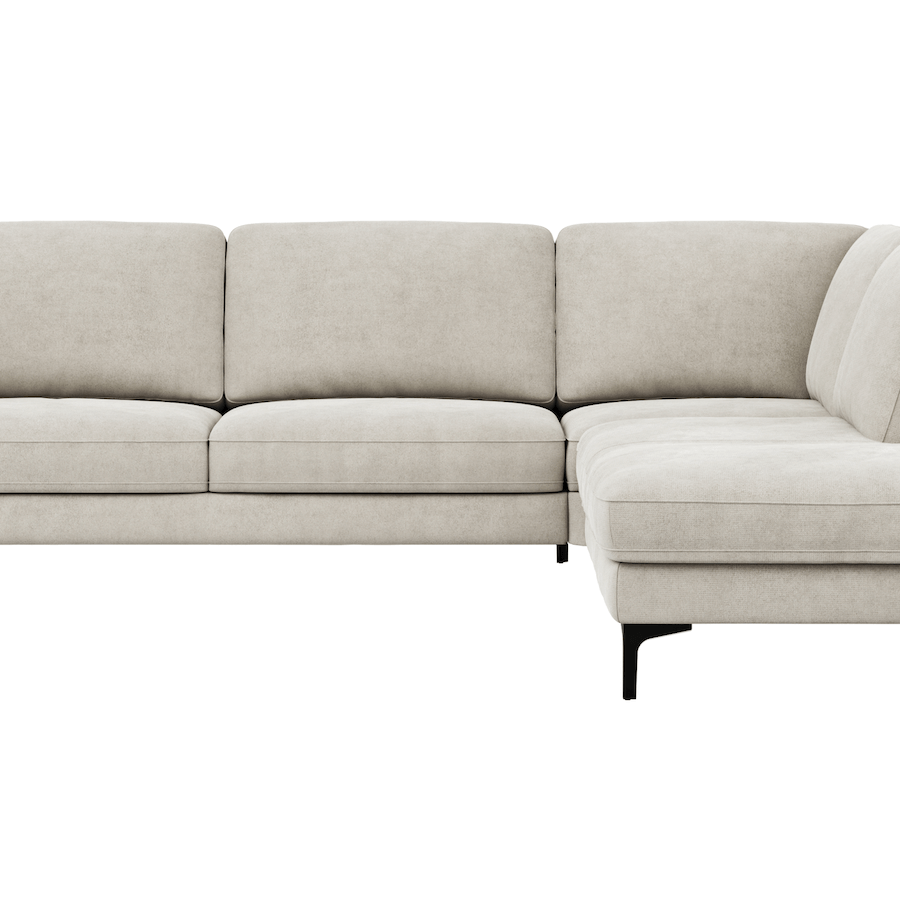 Ecksofa Oviedo - Ecke links mit 2,5-Sitzer, Stoff, Natur