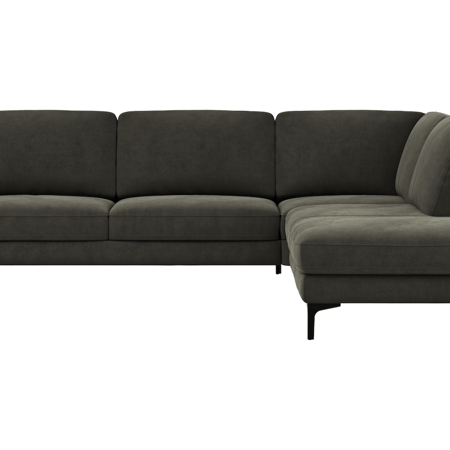 Ecksofa Oviedo - Ecke links mit 2,5-Sitzer, Stoff, Natur
