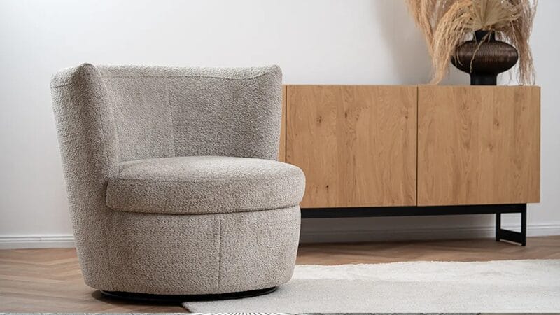 Sessel Cativa - drehbar, Stoff, Graubeige – Bild 9