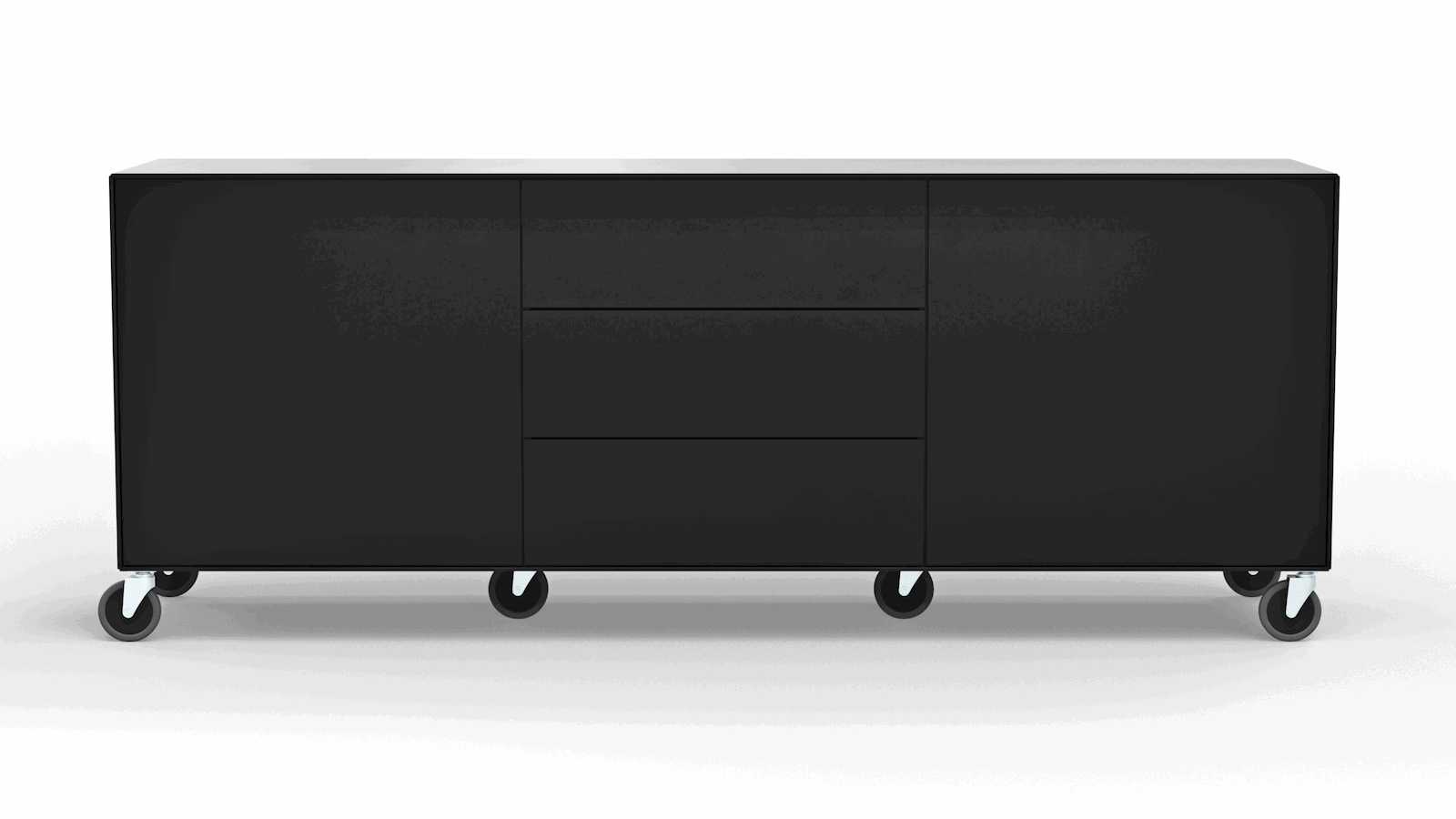 Sideboard Henri - Lack, Schwarz von Raum.Freunde