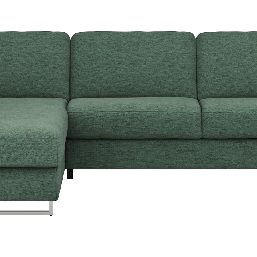 Ecksofa Nuoro - Longchair links mit 2-Sitzer inkl. Schlaffunktion und Bettkasten