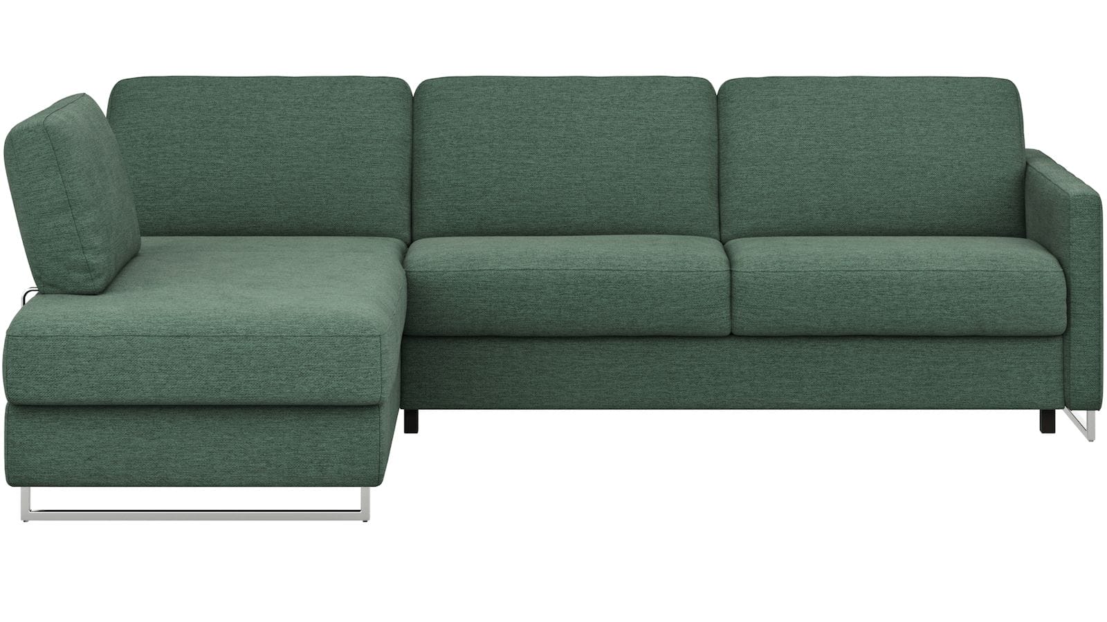 Ecksofa Nuoro - Longchair links mit 2-Sitzer inkl. Schlaffunktion und Bettkasten