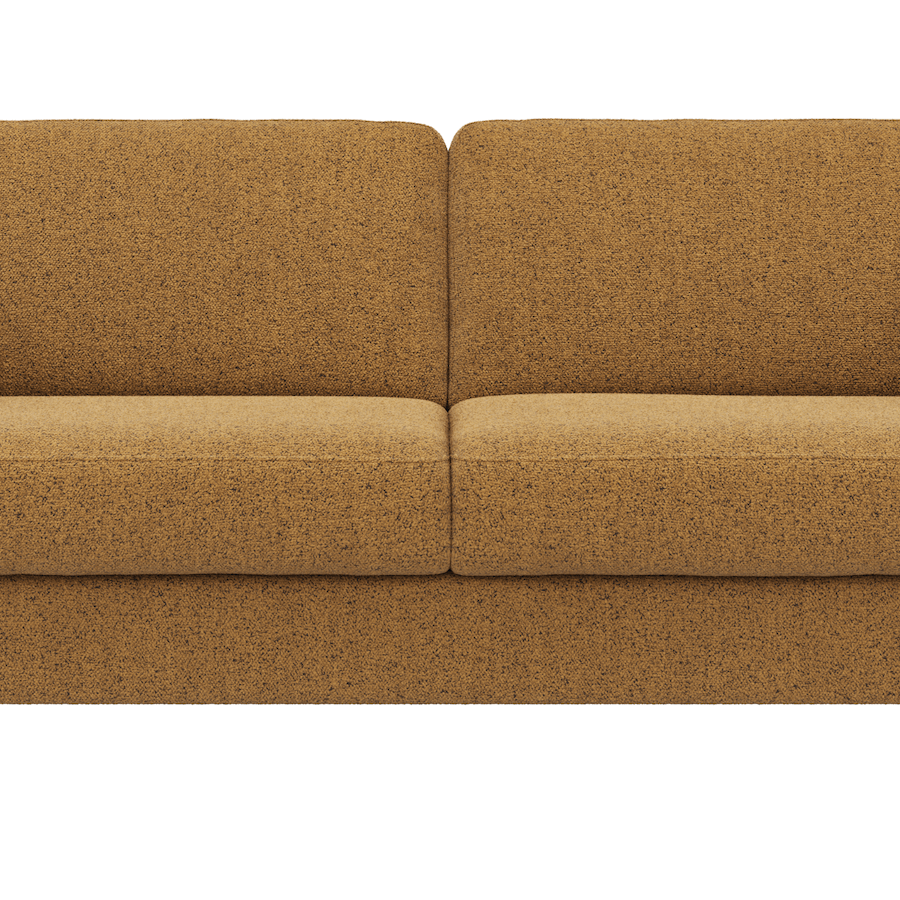 Sofa Nuoro - 2,5-Sitzer inkl. Schlaffunktion, Armlehne breit, Stoff, Cognac