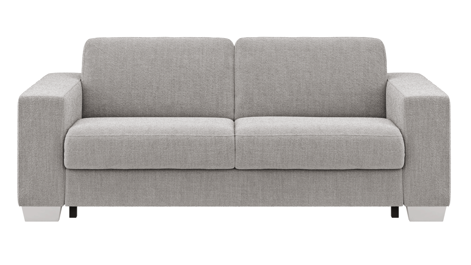 Sofa Nuoro - 2,5-Sitzer inkl. Schlaffunktion, Armlehne breit, Stoff, Grau