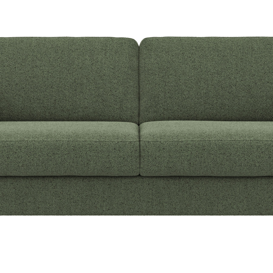 Sofa Nuoro - 2,5-Sitzer inkl. Schlaffunktion, Armlehne breit, Stoff, Olivgrün