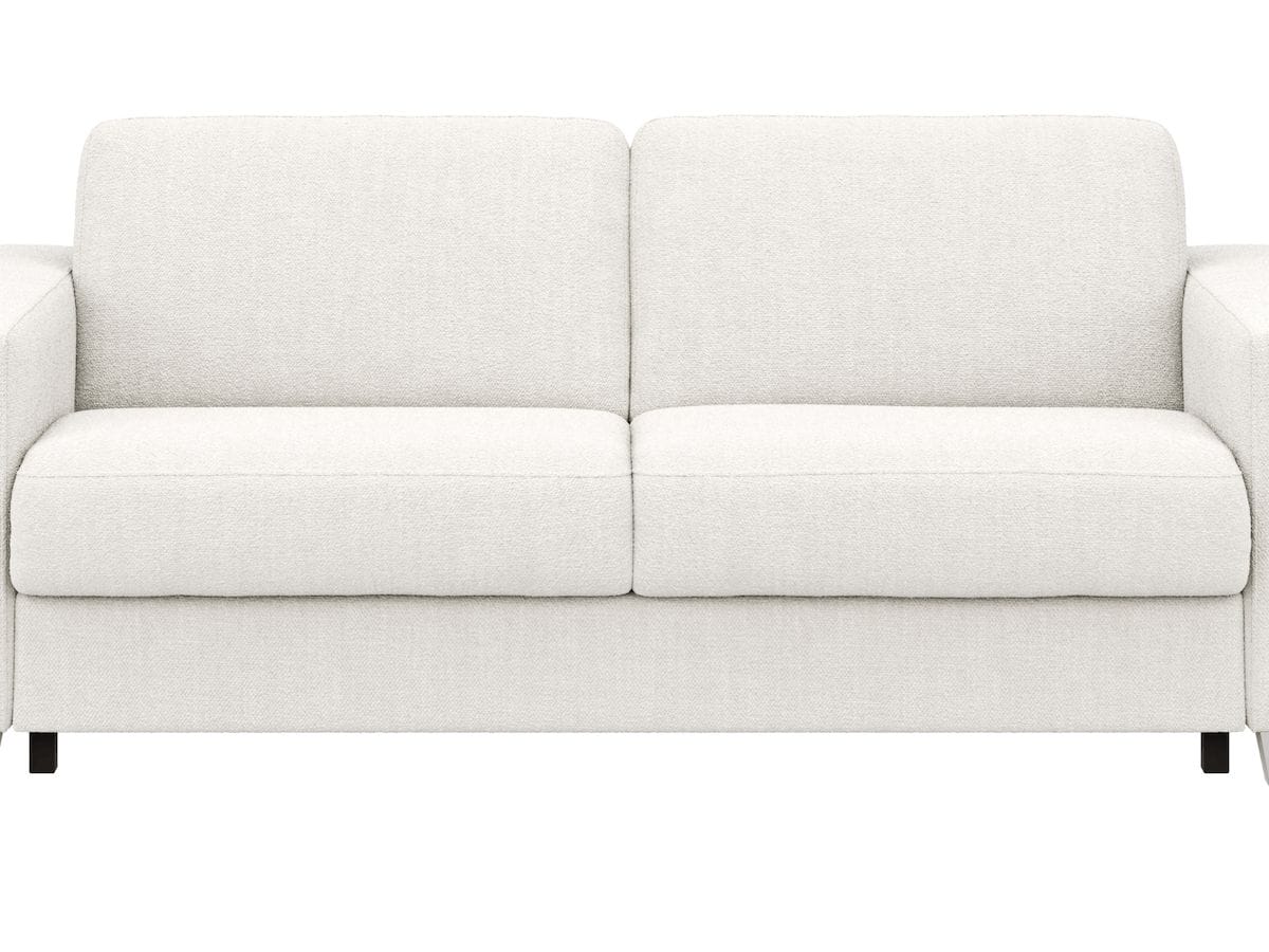 Sofa Nuoro - 2,5-Sitzer inkl. Schlaffunktion, Armlehne breit, Stoff, Natur