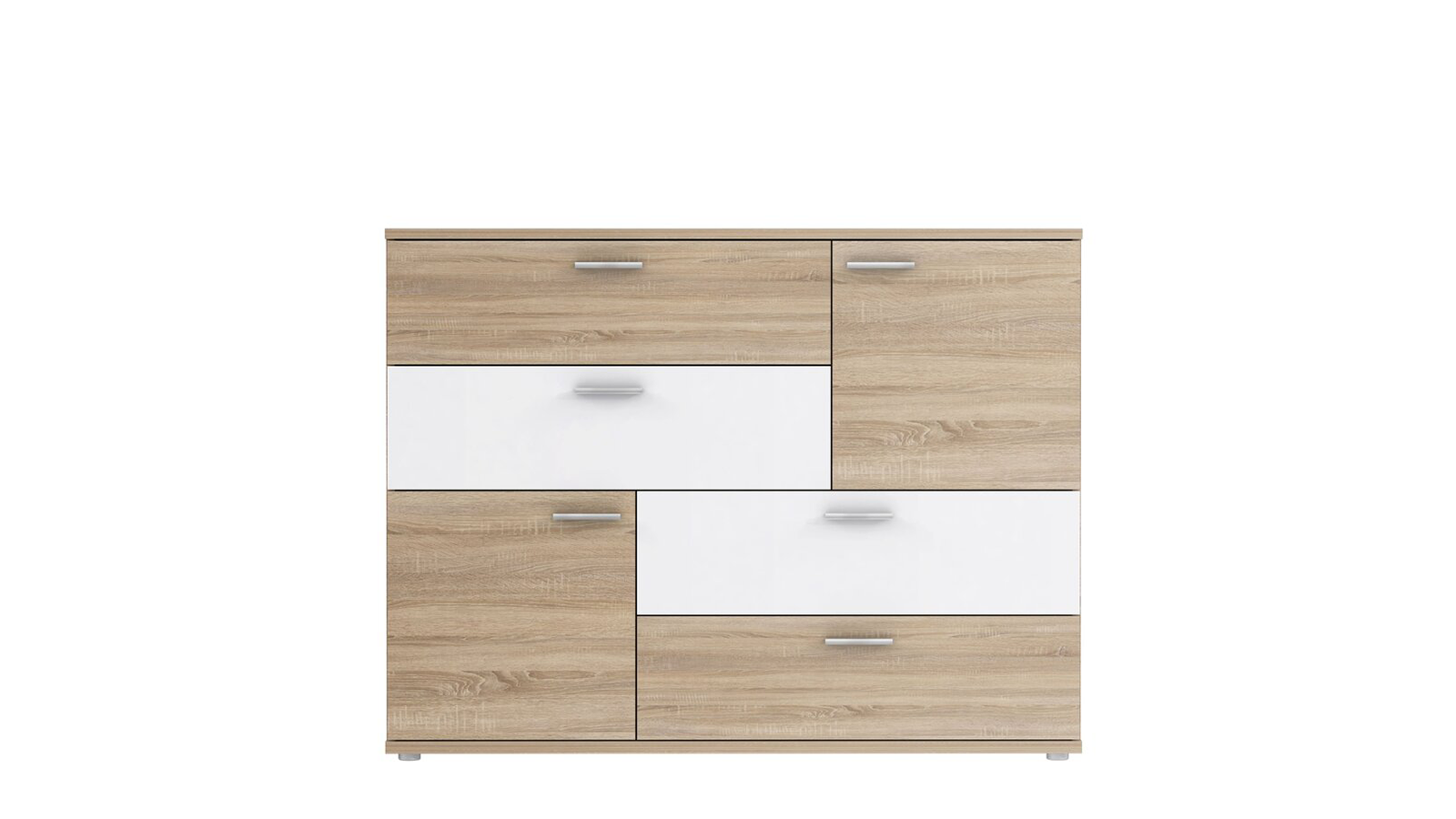 Kommode FADIA - Sonoma Eiche Dekor, Weiß – Bild 3