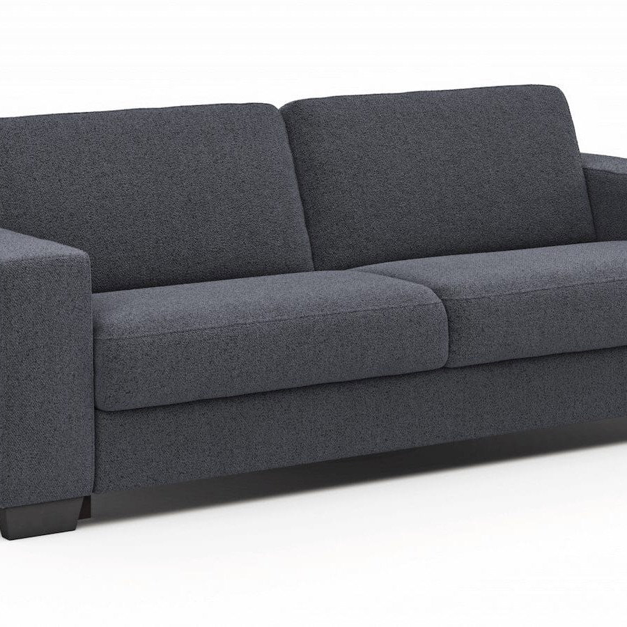 Sofa Nuoro - 3-Sitzer inkl. Schlaffunktion, Stoff, Eisblau
