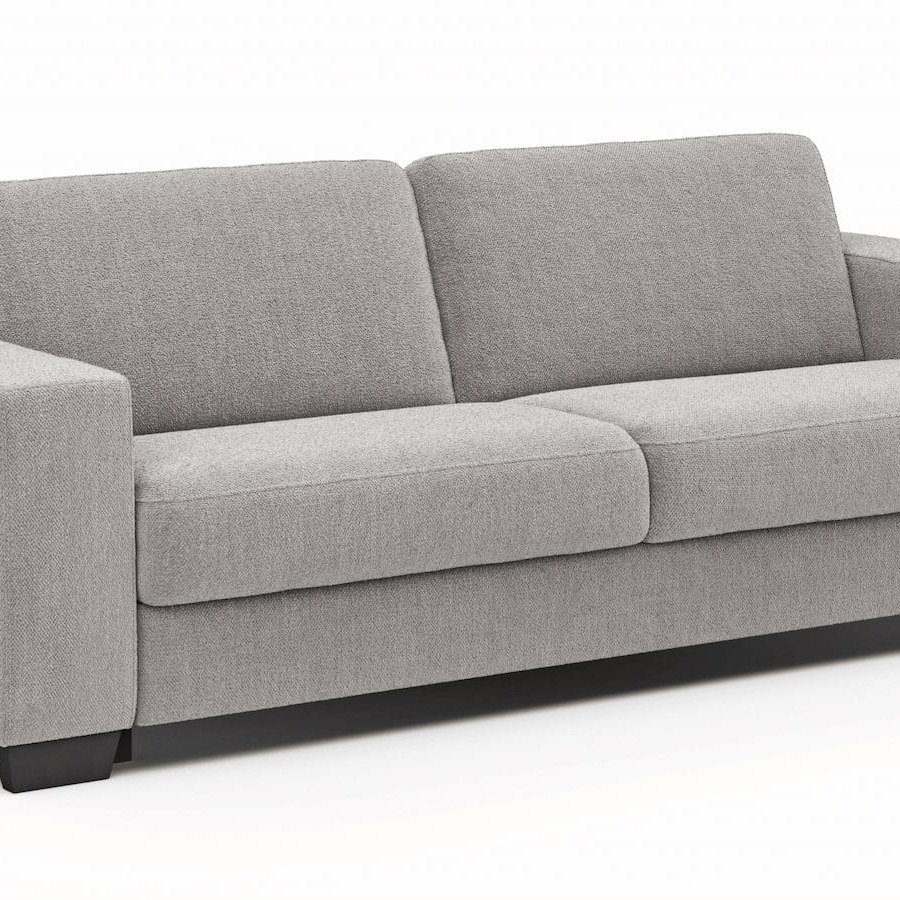Sofa Nuoro - 3-Sitzer inkl. Schlaffunktion, Stoff, Grau
