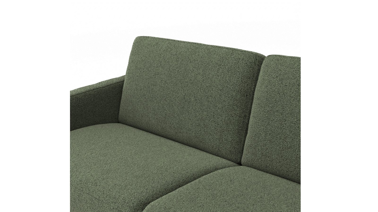 Sofa Nuoro - 2,5-Sitzer inkl. Schlaffunktion, Armlehne mit Kufe, Stoff, Olivgrün