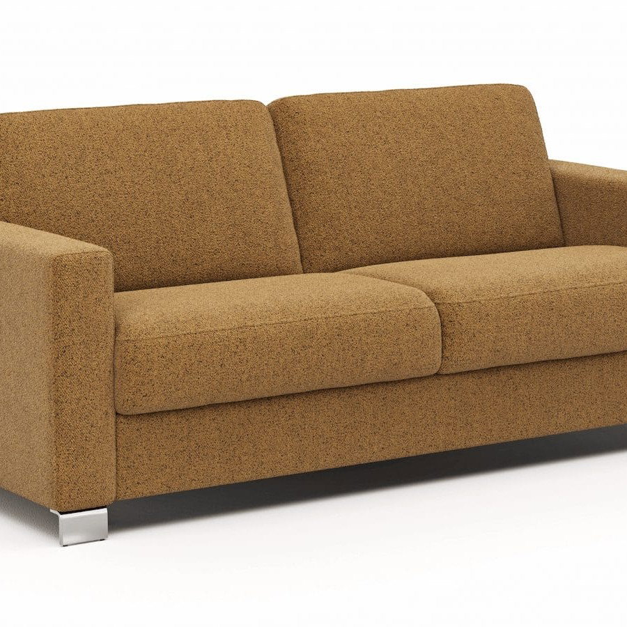Sofa Nuoro - 2,5-Sitzer inkl. Schlaffunktion, Armlehne 1, Stoff, Cognac