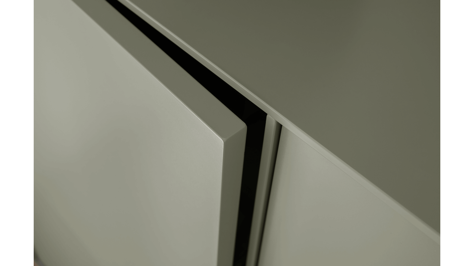 Highboard Casello - BHT ca. 120x127x37 cm, Lack Matt, Olivgrün
