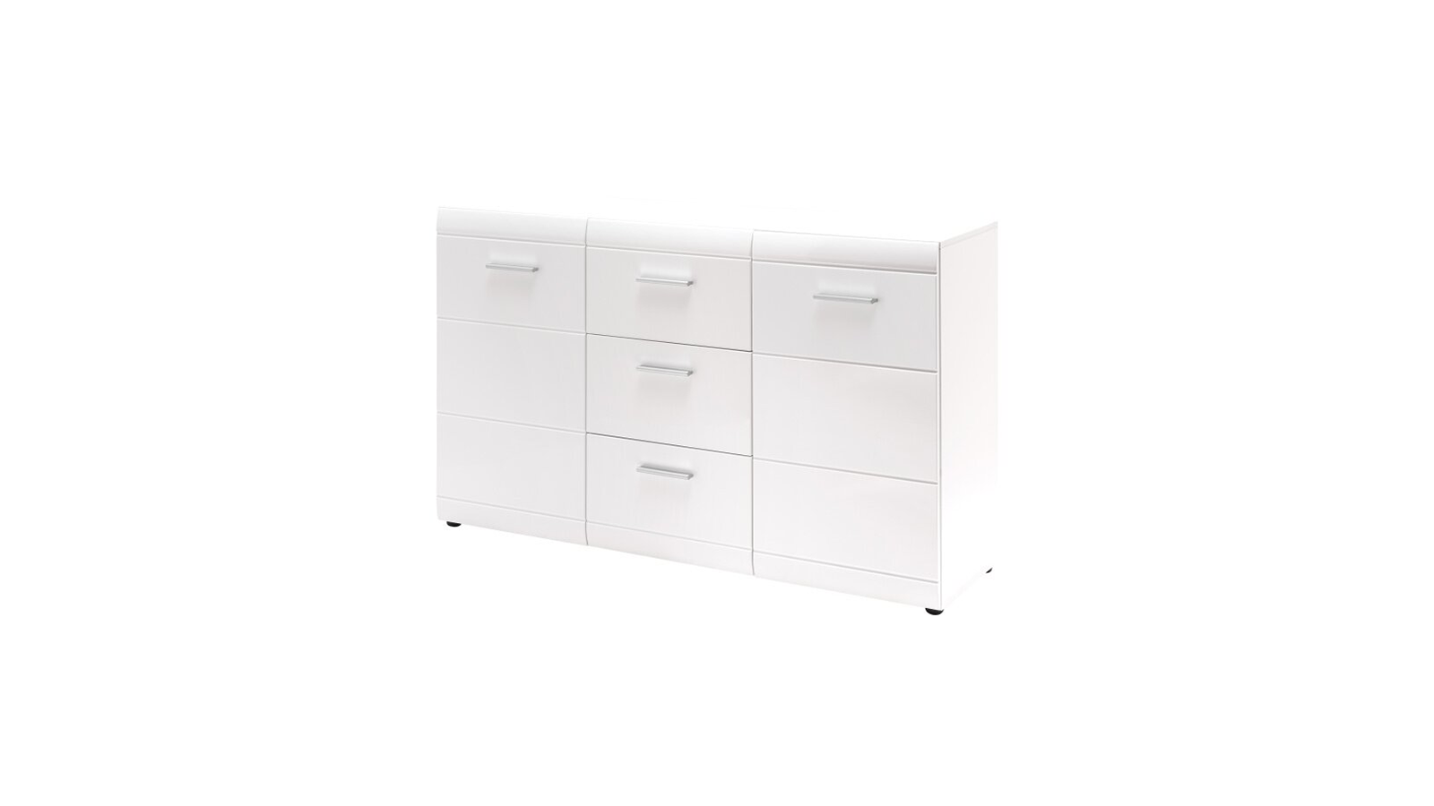 Sideboard GALDO - Weiß, Hochglanz