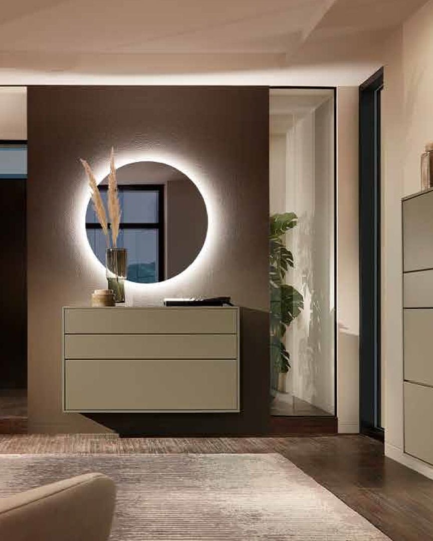 Moderne Garderobe, großräumiger Eingangsbereich, stylische Garderobe, Garderobe