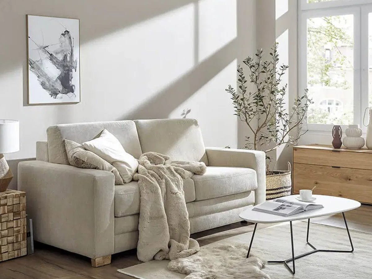 Cord-Sofa, beiges Cord Sofa, Cord-Stoff, gemütlicher Sofabezug, gemütlicher Sofastoff,